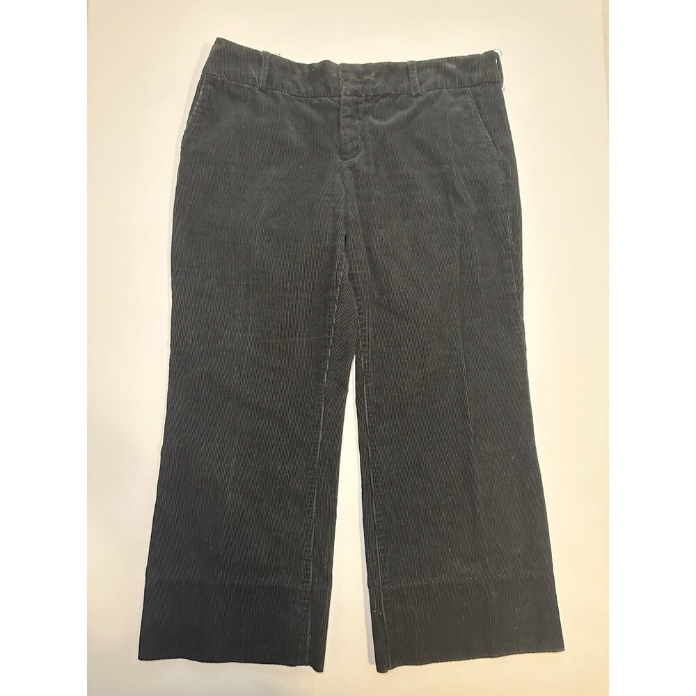 Rare Y2K Juicy Couture Black Corduroy Black‎ Cropped Pants Low Rise Women's 30